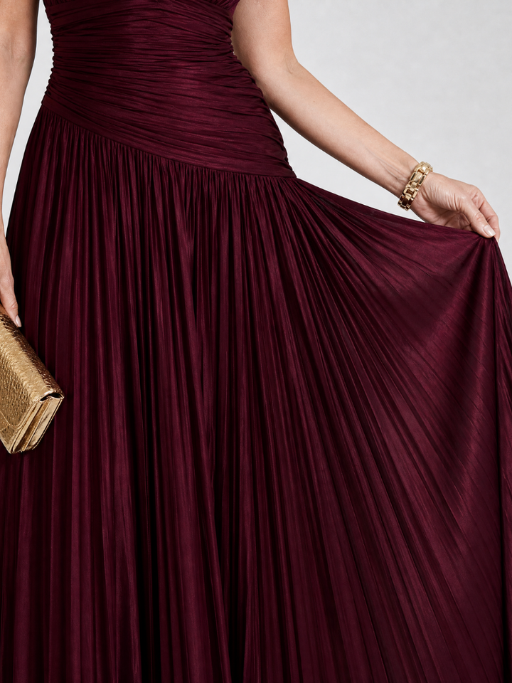 LEMAR | SLEEVELESS V-NECK MIDI DRESS FOR WOMEN