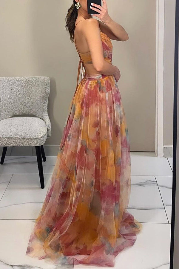 FLORELLA | Maxi Bohemian Dress with Romantic Floral Print