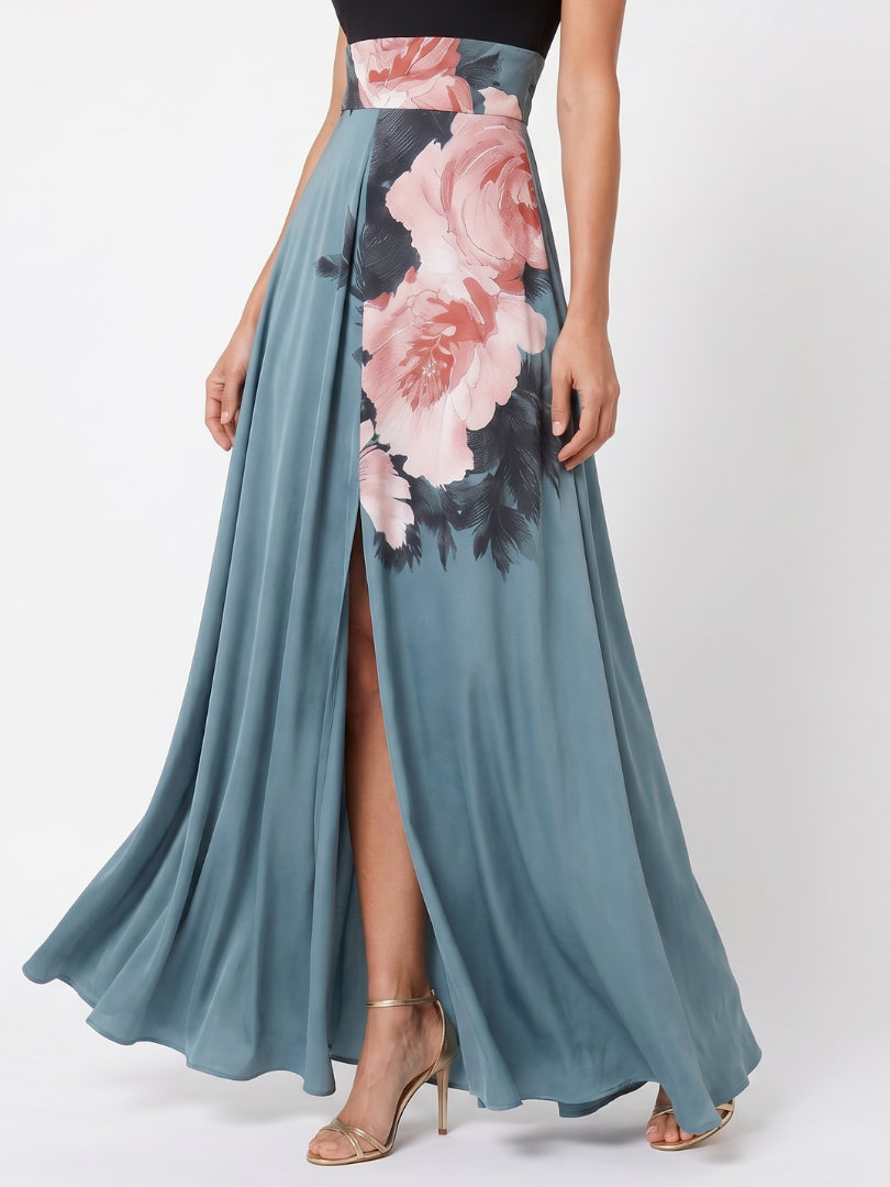 OLYMPAS | FLORAL MAXI DRESS FOR WOMEN