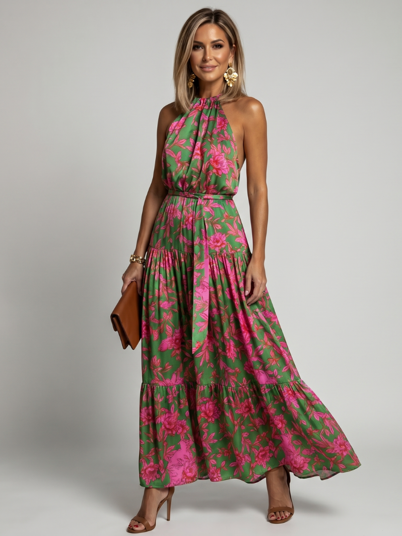 ROWEN | DRAPED HALTER DRESS FOR WOMEN