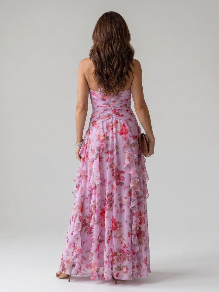 NORI | FLORAL HALTER MAXI DRESS FOR WOMEN