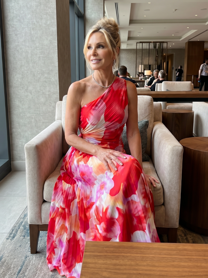 TAYA | ONE-SHOULDER MIDI DRESS FOR WOMEN