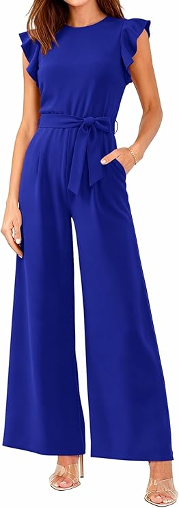 Victoria - Belted Wide-Leg Jumpsuit
