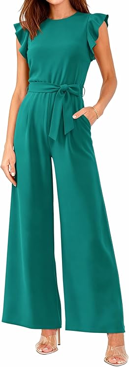 Victoria - Belted Wide-Leg Jumpsuit