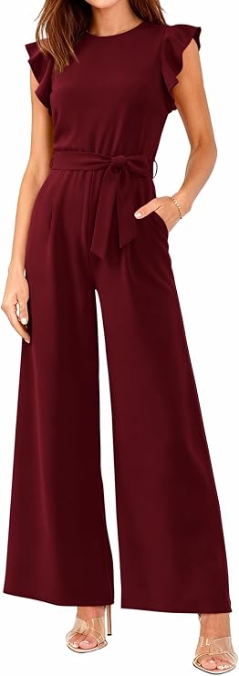 Victoria - Belted Wide-Leg Jumpsuit