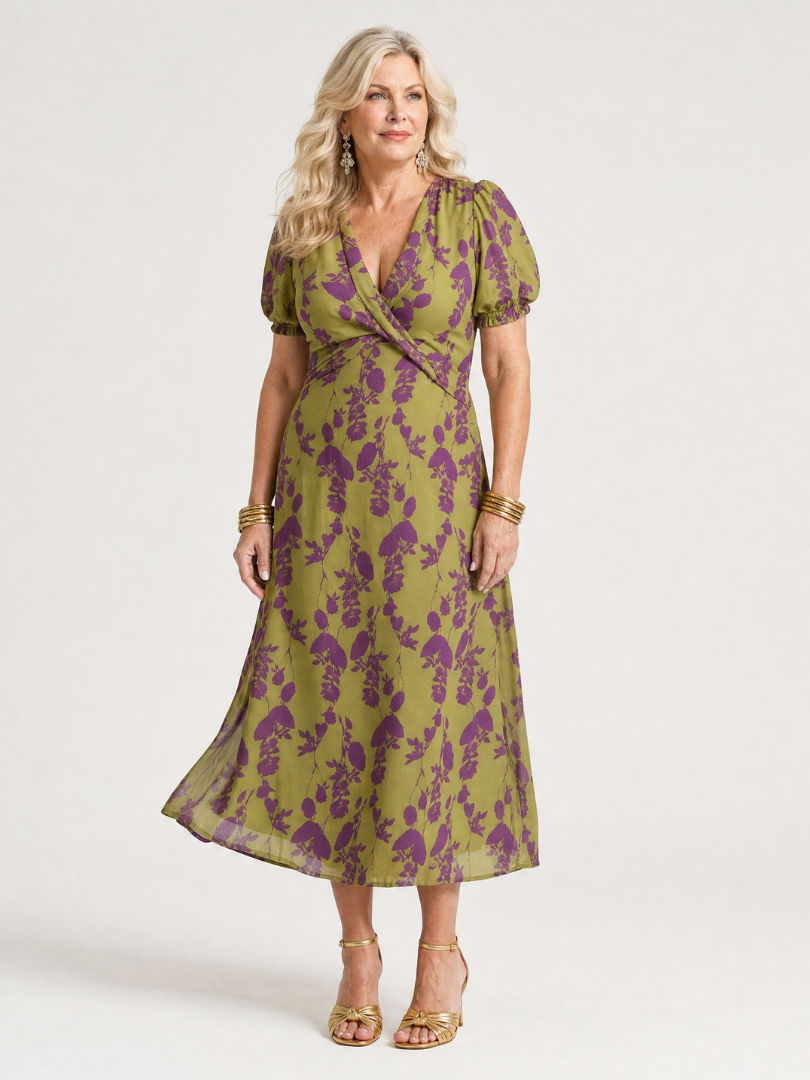 VIREL | FLORAL MIDI DRESS FOR WOMEN