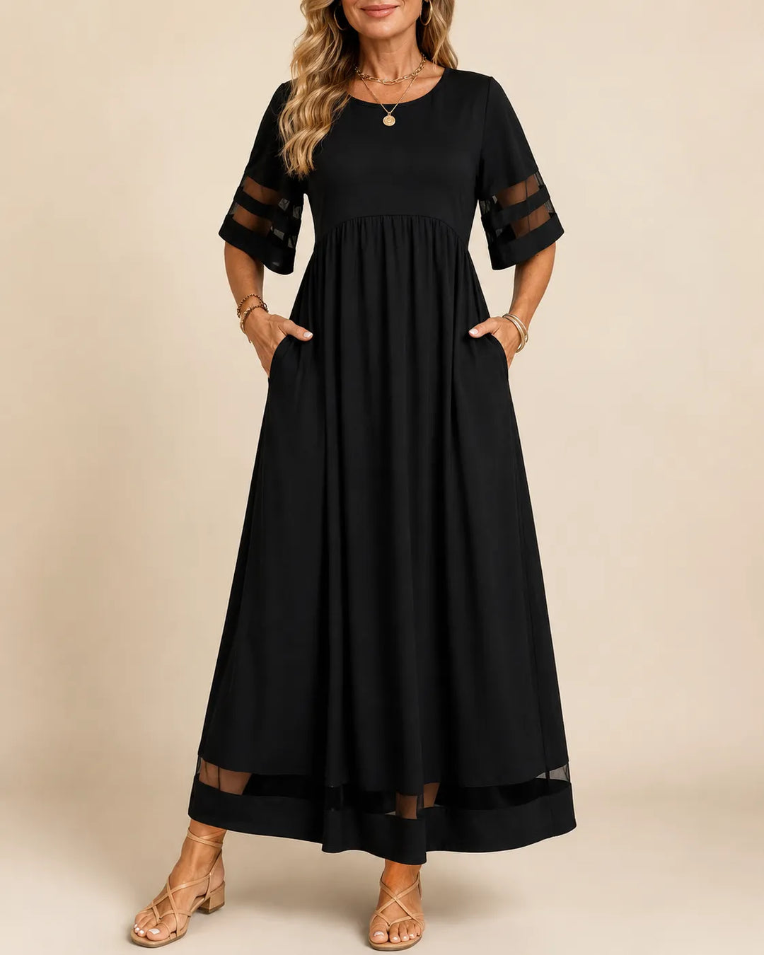 Aubrey™ – Flattering Tummy-Smoothing Midi Dress
