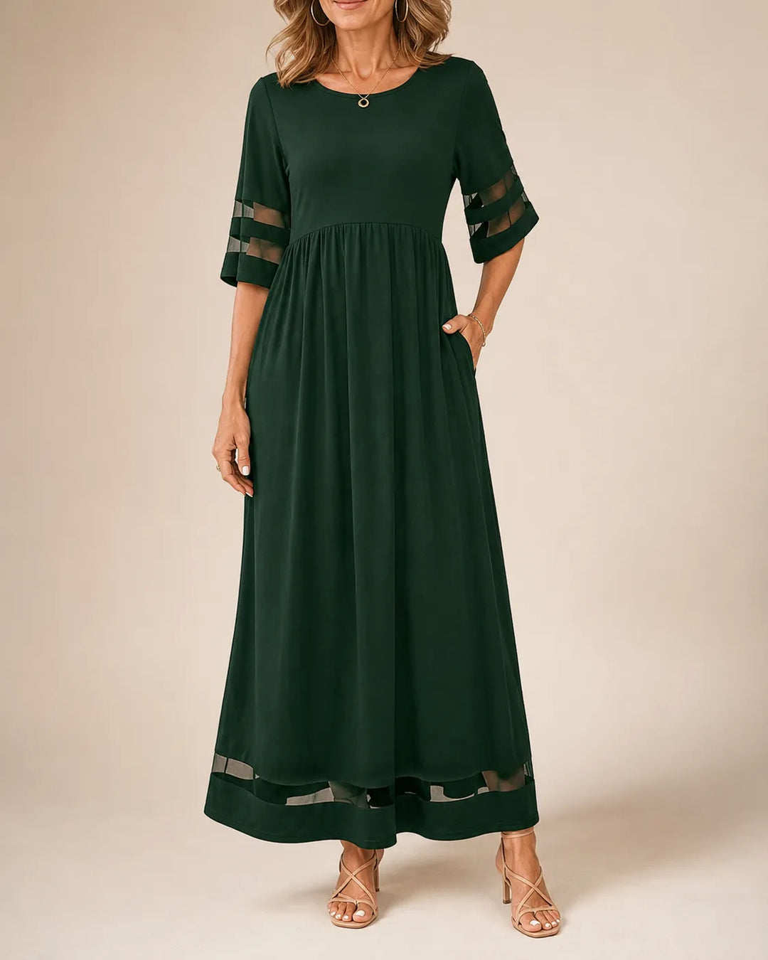 Aubrey™ – Flattering Tummy-Smoothing Midi Dress