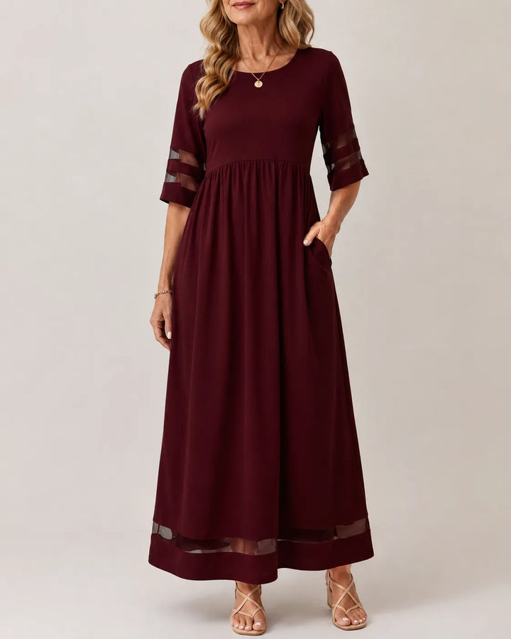 Aubrey™ – Flattering Tummy-Smoothing Midi Dress