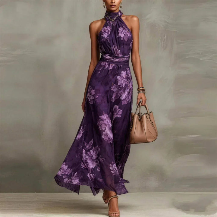 Vanna | Floral Halter Maxi Dress