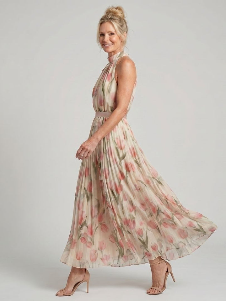 AURELLE | HALTER MIDI DRESS FOR WOMEN