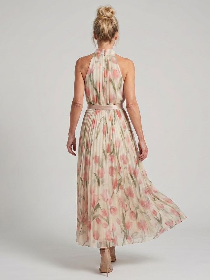 AURELLE | HALTER MIDI DRESS FOR WOMEN