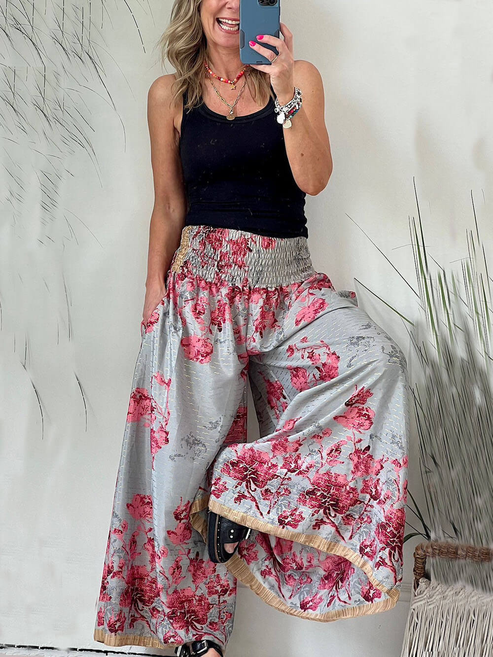 Spacious Smock Pants Fun Times