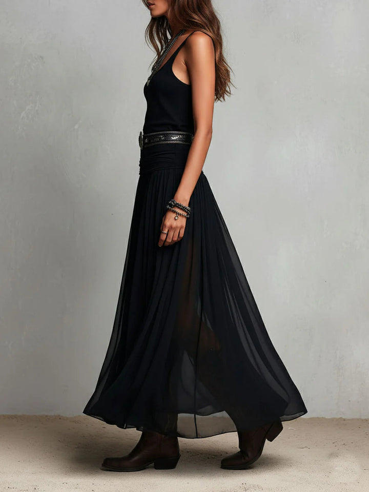 Giselle™ | Tank & Tulle-Skirt Maxi Dress