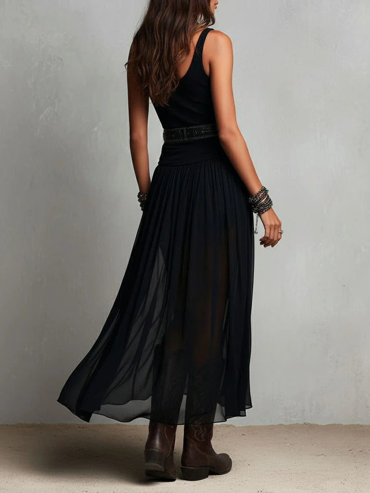 Giselle™ | Tank & Tulle-Skirt Maxi Dress