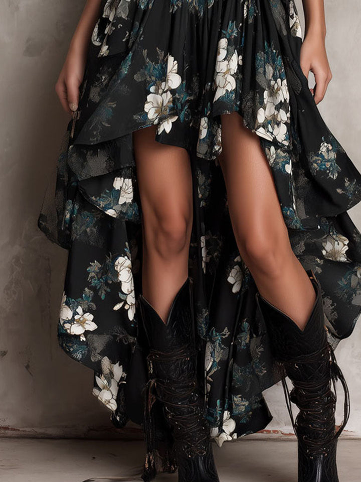 Esmé™ | Bohemian Strapless Floral Maxi Dress