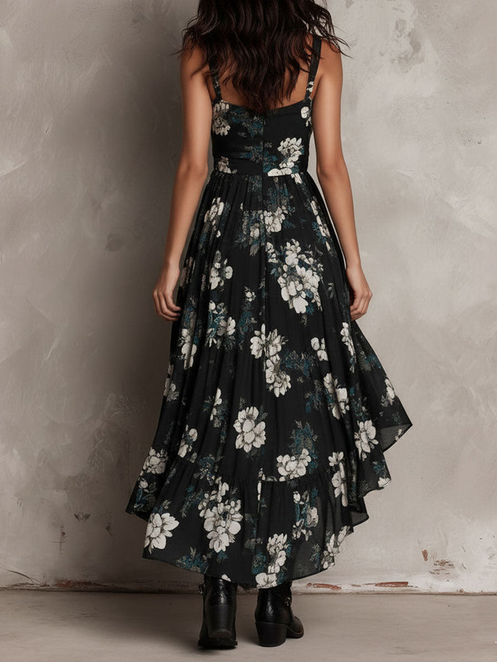 Esmé | Bohemian Strapless Floral Maxi Dress