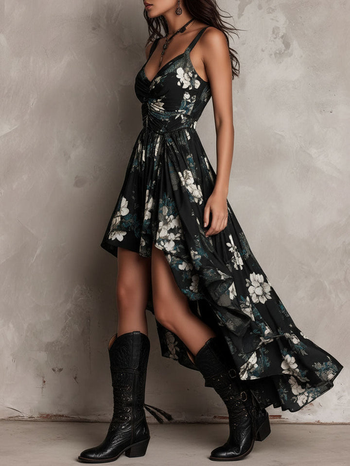 Esmé™ | Bohemian Strapless Floral Maxi Dress