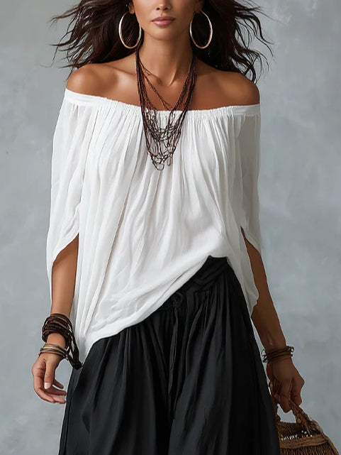 Bianca | Off-Shoulder Top & Lantern Pants Set