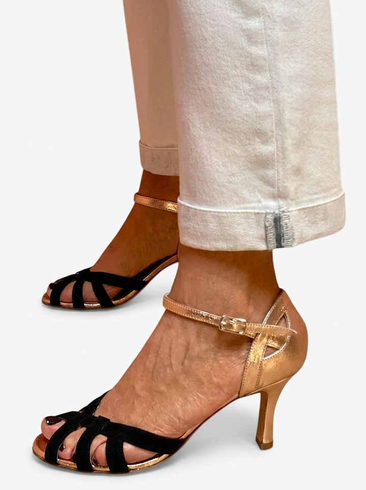 EMERY | Black T-Strap Pumps with Stiletto Heel for Elegant Evening Style