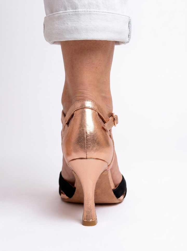 EMERY | Black T-Strap Pumps with Stiletto Heel for Elegant Evening Style