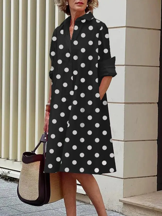 Women’s Button-Down Collared Shirt Dress
