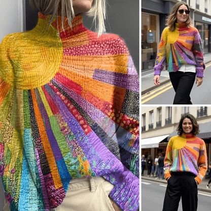 SOLÈNE | Elegant High Neck Sweater for a Refined Look